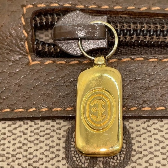 Authentic Gucci Old GG Sherry Line Beige PVC Tote bag - Picture 7 of 16